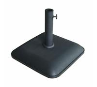 Marbuen 10458 Base de parasol carrée ciment 45 x 45 x 7,3 cm 25 kg Noir