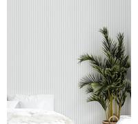 marburg GZSZ Papier peint à rayures blanches modernes pour salon ou chambre à coucher, fabriqué en Allemagne, 10,05 x 0,53 m