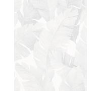 marburg Papier Peint Blanc, Gris Moderne, Naturelle Florale, Feuilles, Plante pour Chambre à Coucher, Salon ou Cuisine Made in Germany 10,05 x 0,53m Avalon 31623