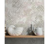 marburg Papier peint gris rouge aspect 3D aspect béton graphique moderne pour salon, chambre à coucher, cuisine, 10,05 x 0,53 cm
