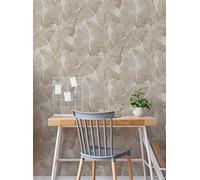 marburg Papier peint non-tissé Beige Moderne Naturelle Florale Feuilles Plante Avalon pour chambre de mouton salon ou cuisine Qualité supérieure 100% Fabriqué en Allemagne 10,05 x 0,53m 31625