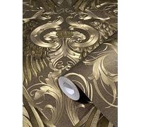 Papier peint non-tissé Doré Ornament Glööckler Imperial de pour chambre de mouton salon ou cuisine Qualité supérieure 100% Fabriqué en Allemagne 10,05 x 0,70m Marburg