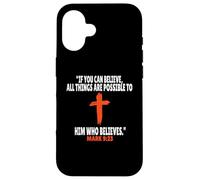 Marc 9:23 Écritures des versets de la Bible Coque pour iPhone 16