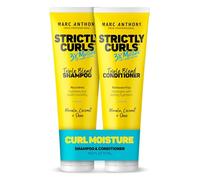 Marc Anthony Strictly Curls Lot de 3 shampoings et après-shampoing hydratants pour définir les boucles et anti-frisottis - Beurre de karité, huile de marula, aloe et huile de noix de coco - Couleur