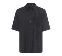 Marc Aurel - Blouse chemisier avec broderie florale - Femme - Blouses et Chemises - Noir - Taille: 40 FR
