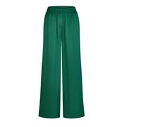 Marc Aurel - Pantalon Satiné avec Taille Élastique - Femme - Pantalons - Vert - Taille: 42 FR