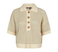 Marc Aurel - Pull de style polo avec éclat doré - Femme - Pulls - Beige - Taille: 38 FR