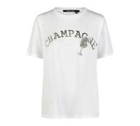 Marc Aurel - T-shirt avec accents argentés - Femme - Tops - Blanc - Taille: 40 FR