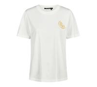 Marc Aurel - T-shirt avec broderie de perles sur l'inscription au dos - Femme - Tops - Blanc - Taille: 36 FR