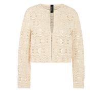 Marc Cain - Ajour-Jacke mit Mini-Perlen - Femme - Pulls - Beige - Taille: 44 FR