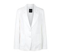 Marc Cain - Blazer en mélange coton-lin - Femme - Vestes - Blanc - Taille: 38 FR