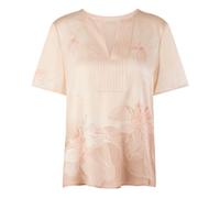 Marc Cain - Blouse à Manches Courtes en Pure Soie - Femme - Blouses et Chemises - Rose - Taille: 42 FR