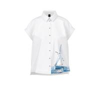 Marc Cain, Femme, Blouses et Chemises, Blanc, Taille: 38 FR Bluse mit maritimem Print