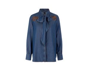 MARC CAIN Blouse en jean bleu marine | 42
