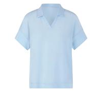Marc Cain - Blusenshirt aus Materialmix - Femme - Tops - Bleu - Taille: 38 FR