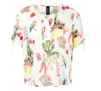 Marc Cain - Blusenshirt mit Raffdetails - Femme - Blouses et Chemises - Blanc - Taille: 46 FR