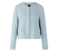 Marc Cain - Bouclé-Jacke mit Fransen - Femme - Vestes - Bleu - Taille: 38 FR