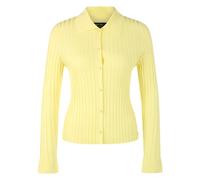 Marc Cain - Cardigan côtelé en stretch viscose - Femme - Pulls - Jaune - Taille: 38 FR