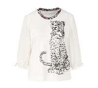 Marc Cain, Femme, Blouses et Chemises, Blanc, Taille: 36 FR Chemisier imprimé