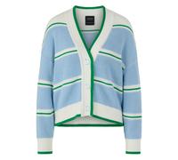 Marc Cain - Grobstrick-Cardigan Tricoté en Allemagne - Femme - Pulls - Bleu - Taille: 42 FR