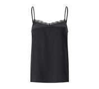 Marc Cain - Haut en soie avec dentelle - Femme - Tops - Noir - Taille: 46 FR