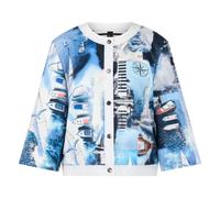 Marc Cain - Jacke mit Print - Femme - Vestes - Bleu - Taille: 44 FR