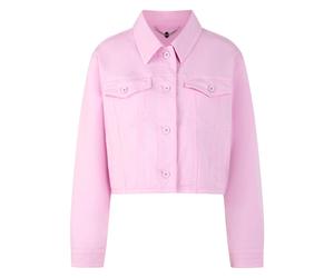Marc Cain - Kurze Jeansjacke aus Baumwollstretch - Femme - Vestes - Rose - Taille: 44 FR