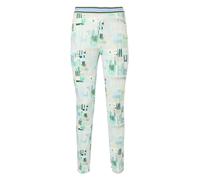 Marc Cain Leggings beige / bleu pastel / vert, Taille XL