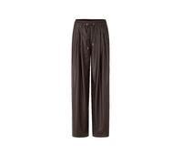 MARC CAIN Pantalon aspect cuir marron | 40