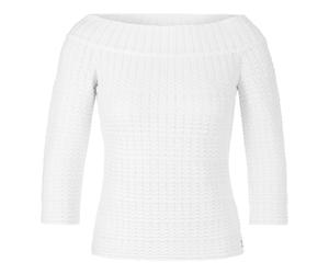 Marc Cain - Pull Carmen structuré Rethink Together - Femme - Pulls - Blanc - Taille: 40 FR