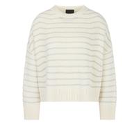 Marc Cain - Pull Tricoté à Rayures Surdimensionné - Femme - Pulls - Blanc - Taille: 40 FR