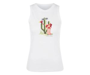 Marc Cain - Ripp-Top mit Kaktus-Print - Femme - Tops - Blanc - Taille: 40 FR