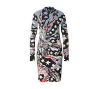 Marc Cain Robe bleu pastel / orange / noir / blanc, Taille 42