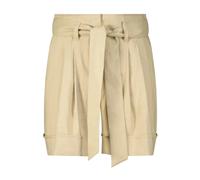 Marc Cain - Shorts en Lin Taille Haute avec Ceinture - Femme - Shorts - Brun - Taille: 40 FR
