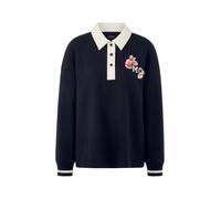 Marc Cain Sweat-shirt bleu marine / rose / blanc cassé, Taille M