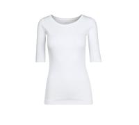 Marc Cain, Femme, Tops, Blanc, Taille: 44 FR Chemisier élégant à demi-manches et col rond