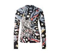 Marc Cain T-shirt bleu pastel / jaune clair / rouge vif / noir, Taille XL