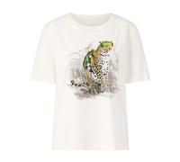 Marc Cain - T-shirt imprimé aventure léopard - Femme - Tops - Blanc - Taille: 46 FR