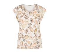 Marc Cain - T-Shirt Imprimé V-neck Allover - Femme - Tops - Multicolore - Taille: 40 FR