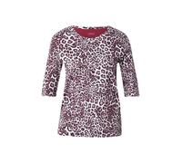 Marc Cain T-shirt marron chiné / noir / blanc, Taille XL