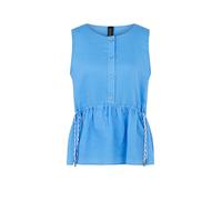 Marc Cain, Femme, Tops, Bleu, Taille: 42 FR Top mit Volants