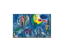 Marc Chagall-LE GRAND CIRQUE 1956 Toile Mur Art Affiche Décor À La Maison(80x160cm 31"x63",Sans Cadre)