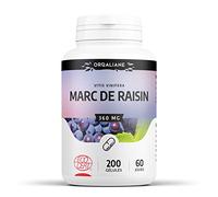 Marc de Raisin Biologique | 1080 mg/jour | Vitis vinifera | Certifié Ecocert | 200 Gélules