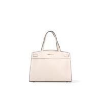 Marc Ellis New York Sac à main pour femme en cuir véritable Made in Italy 21,5 x 17 x 8,5 cm, Lait et or, Taille unique