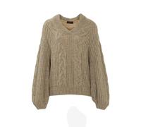 MARC ELLIS Pull Femme Laine Viscose Acrylique Polyamide Fabriqué En Italie Style Moderne 46 25-MRCM014 Beige