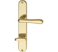 Marc Hesi 1022.15 W.002.m Poignée de Elegant 22 - Sur Plaque longue WC Distance 90 mm, pour épaisseur de porte 38-43 mm, laiton poli