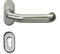 Marc Hesi Bouton ovale ganitur Marco sur rosace | Cadre tubulaire en acier inoxydable | 1 Parure | Niro | Inox