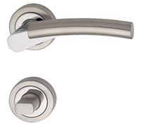 Marc Hesi Poignée de Mind avec rosace WC, Zamak chromé/Nickelé Mat, 1124.16 W.062.m