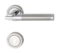 Marc Hesi Poignée de Thor avec rosace BB Multicolore Barbe, laiton chromé/Inox, 1910.160.219.m