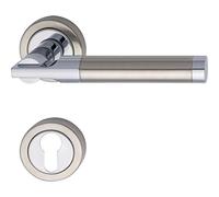 Marc Hesi Poignée de Thor avec rosace PZ Cylindre profilé laiton chromé/Inox, 1910.16 a.219.m